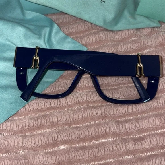 Tiffany. Co TF2235 Square Eyeglasses 8385-Spectrum
Blue with gold tone in EUC. - Picture 10 of 17
